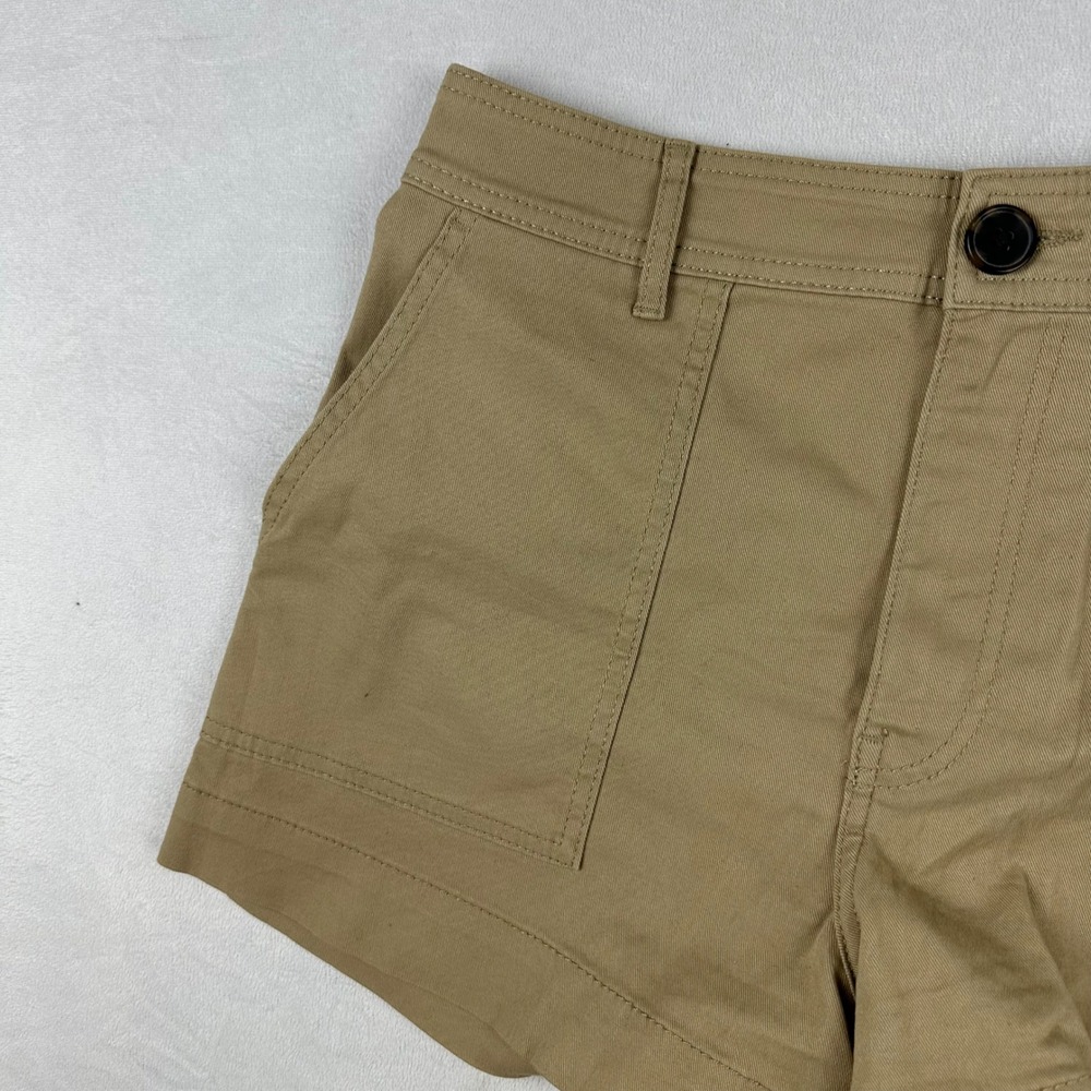 H&M Women's Khaki Cargo Shorts Size 8 Utility Pocket Casual Summer - Picture 7 of 13